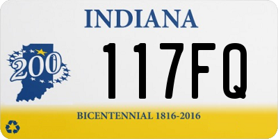 IN license plate 117FQ