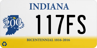 IN license plate 117FS