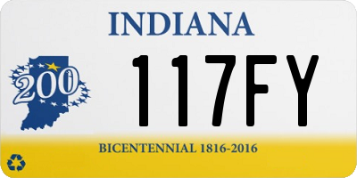 IN license plate 117FY