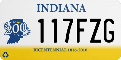 IN license plate 117FZG