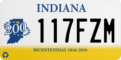 IN license plate 117FZM
