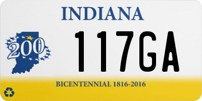 IN license plate 117GA