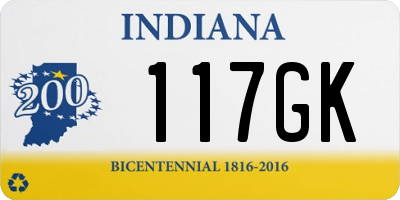 IN license plate 117GK