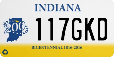 IN license plate 117GKD