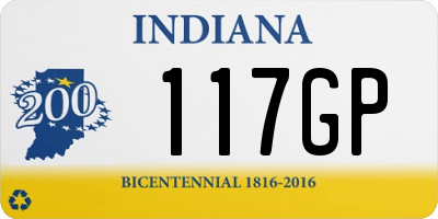 IN license plate 117GP