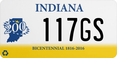 IN license plate 117GS