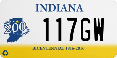 IN license plate 117GW