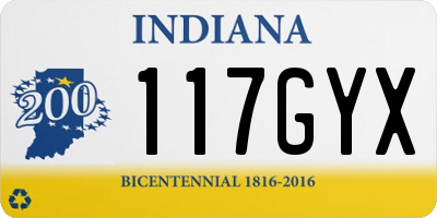 IN license plate 117GYX