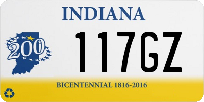 IN license plate 117GZ