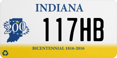 IN license plate 117HB