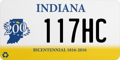 IN license plate 117HC