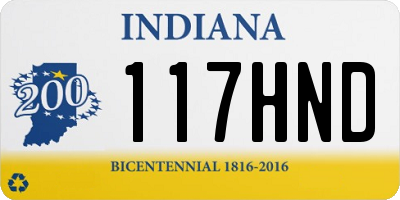 IN license plate 117HND