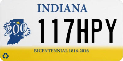 IN license plate 117HPY