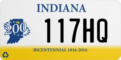 IN license plate 117HQ