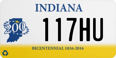 IN license plate 117HU