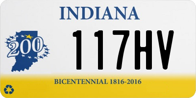 IN license plate 117HV