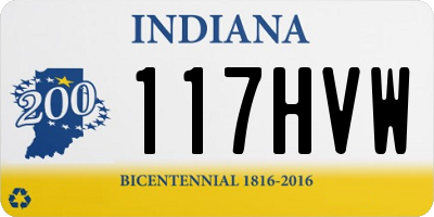 IN license plate 117HVW
