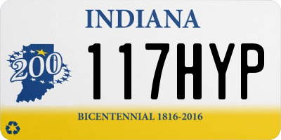 IN license plate 117HYP
