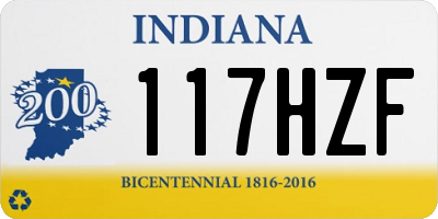 IN license plate 117HZF