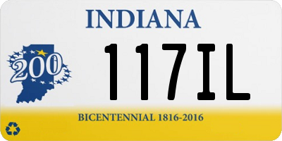 IN license plate 117IL