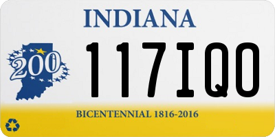 IN license plate 117IQO