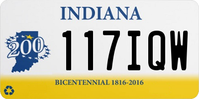 IN license plate 117IQW