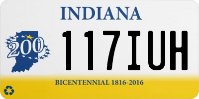 IN license plate 117IUH