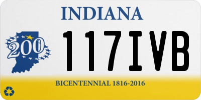 IN license plate 117IVB