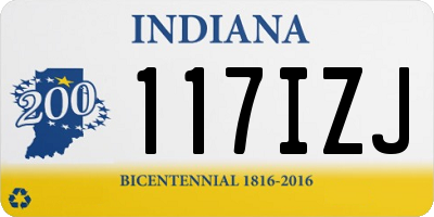 IN license plate 117IZJ