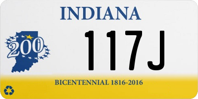 IN license plate 117J