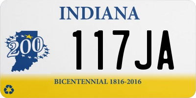 IN license plate 117JA