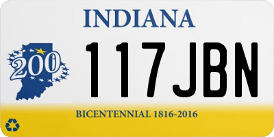IN license plate 117JBN