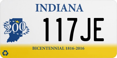 IN license plate 117JE