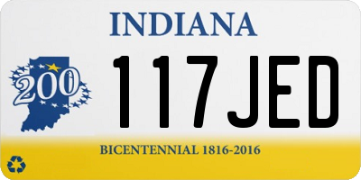 IN license plate 117JED