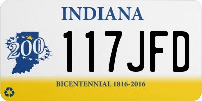 IN license plate 117JFD