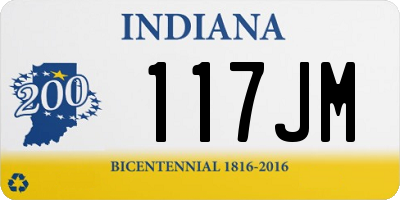 IN license plate 117JM