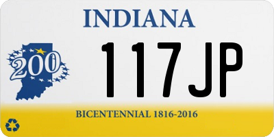 IN license plate 117JP