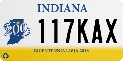 IN license plate 117KAX