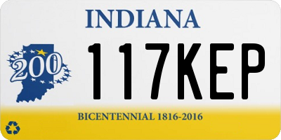 IN license plate 117KEP