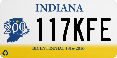 IN license plate 117KFE