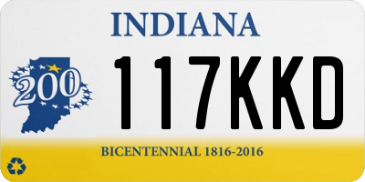 IN license plate 117KKD