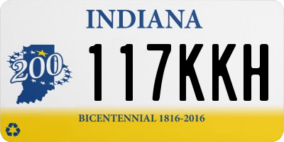 IN license plate 117KKH