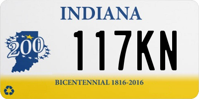 IN license plate 117KN