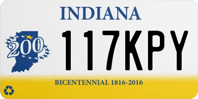 IN license plate 117KPY