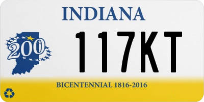 IN license plate 117KT