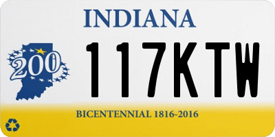 IN license plate 117KTW