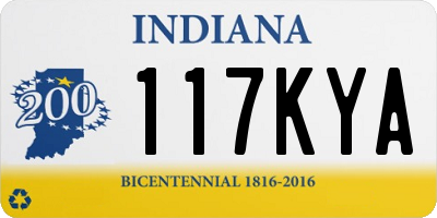 IN license plate 117KYA