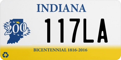 IN license plate 117LA