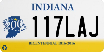 IN license plate 117LAJ