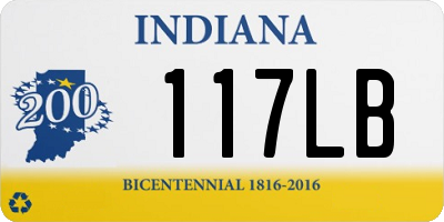 IN license plate 117LB